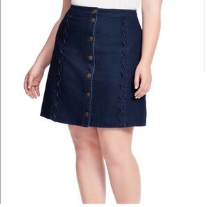 NWT Draper James Scallop A Line Jean Skirt
